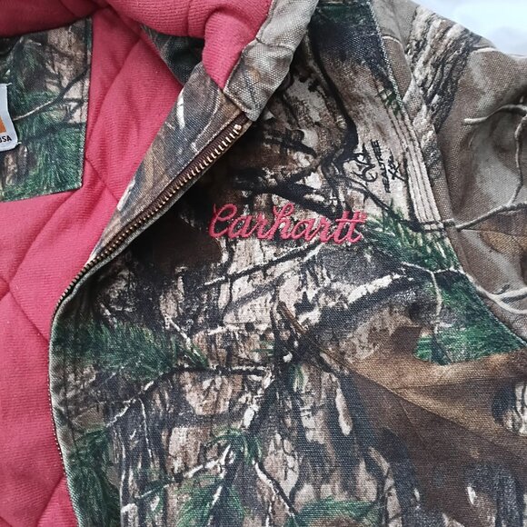 Carhartt Women's Camo Pink Lined Winter Coat Size Small - Picture 4 of 6